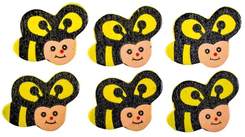 Μέλισσες Ξύλινες Junior 6Pcs