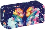 Κασετίνα Βαρελάκι Must 2 Φερμουάρ 21x6x9cm Butterfly 000586194