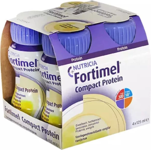 FORTIMEL Compact Protein 2.4Kcal Με Γεύση Βανίλια 4 Συσκευασίες Των 125ml