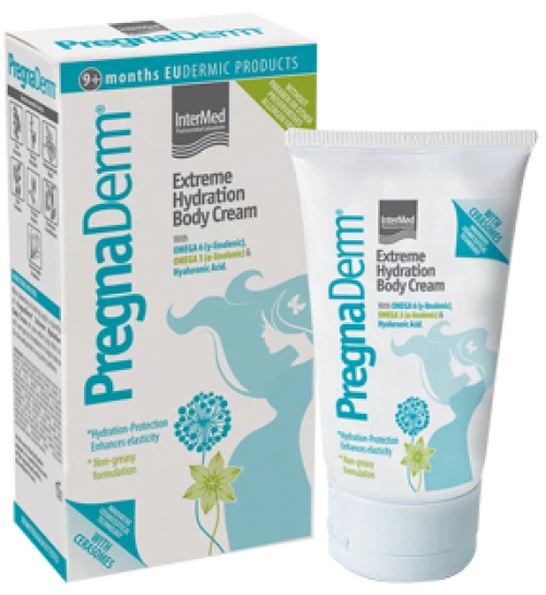 INTERMED Pregnaderm Extreme Hydration Body Cream Κρέμα Σώματος Για Εντατική Ενυδάτωση & Βελτίωση Της Ελαστικότητας Της Επιδερμίδας 150ml