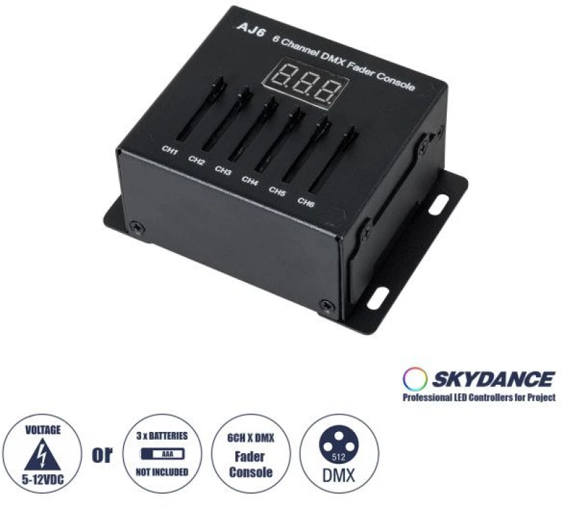 Κονσόλα Φωτισμού 6 Καναλιών AJ6 SKYDANCE 70675 Globostar 70675