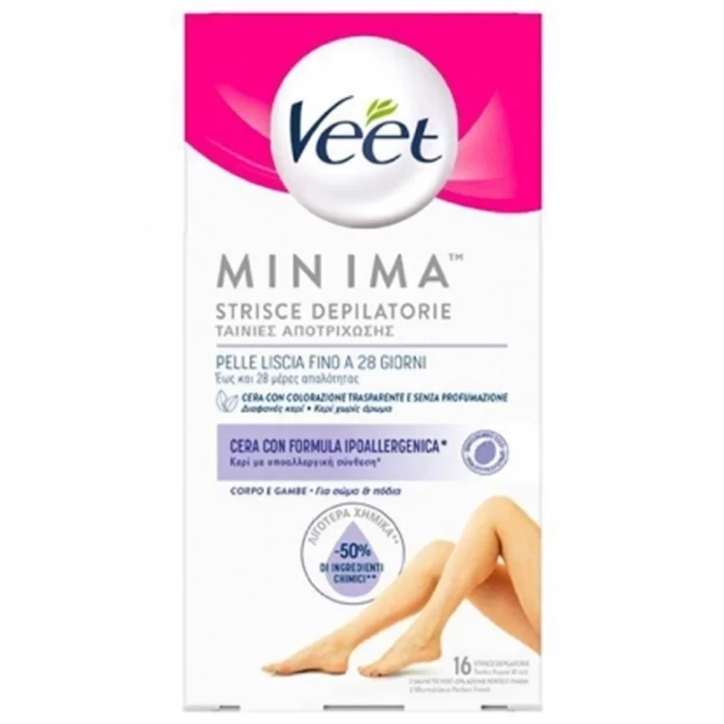 Veet Minima Ταινίες Αποτρίχωσης Body & Legs 16Tμχ