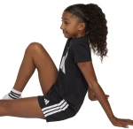 Σορτς Για Κορίτσια Adidas Essentials 3-Stripes Shorts Black / White  Μαύρο Λευκό