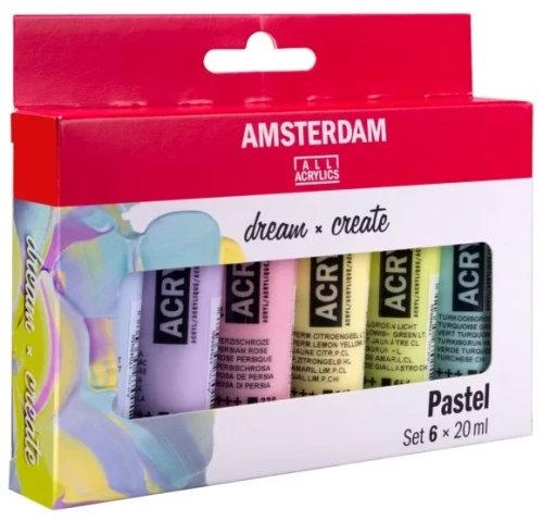 Ακρυλικά χρώματα AMSTERDAM Pastel 6x20ml