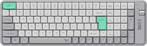 Alcatroz Bt5.3/2.4g Multi-device Rechargeable Keyboard Tetriz Air 3 Summer White