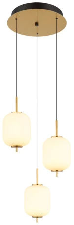 pendant lamp metal brass-coloured, LED - 15217-3