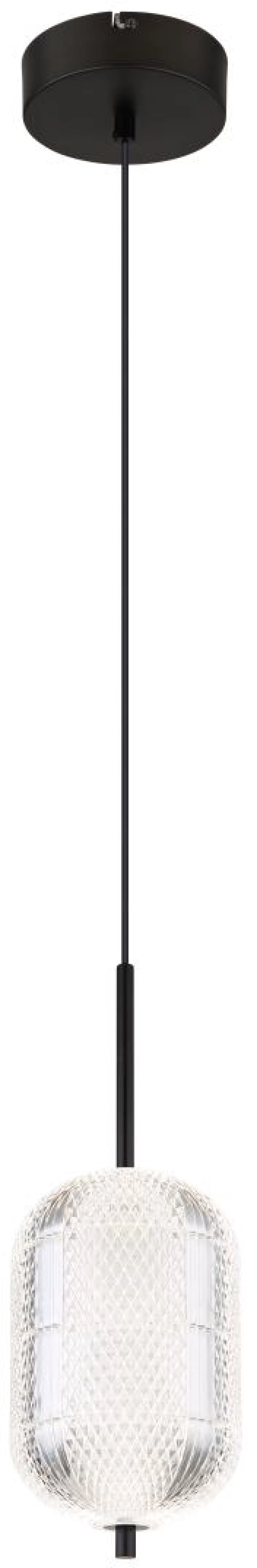 pendant lamp metal black matt, LED - 16043H