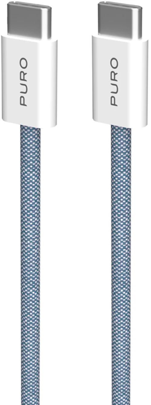 Puro Fabrik 60W USB-C - USB-C Cable 1.5m - Blue