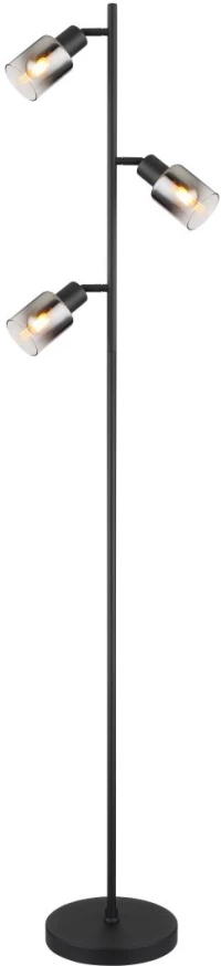 Floor lamp metal black matt, 3x E14 - 54308S