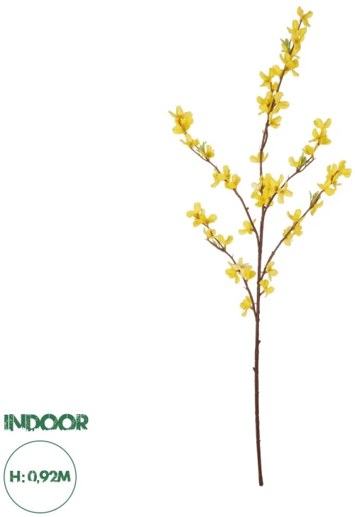 GloboStar® Artificial Garden YELLOW WINDER JASMIN BRANCH 21321 Τεχνητό Διακοσμητικό Κίτρινο Κλαδί Γιασεμί Y92cm