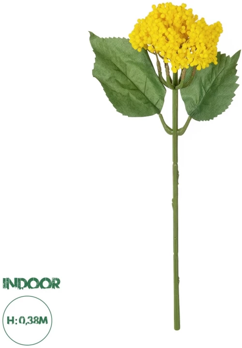 GloboStar® Artificial Garden YELLOW SEDUM BRANCH 21342 Τεχνητό Διακοσμητικό Κλαδί Κίτρινο Σέδο Y38cm