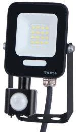 ΠΡΟΒΟΛΕΑΣ LED 10W SMD ΜΕ ΠΕΡΙΣΤΡΕΦΟΜΕΝΟ ΑΝΙΧΝΕΥΤΗ ΚΙΝΗΣΗΣ ΜΑΥΡΟΣ IP54 6500K PLUS