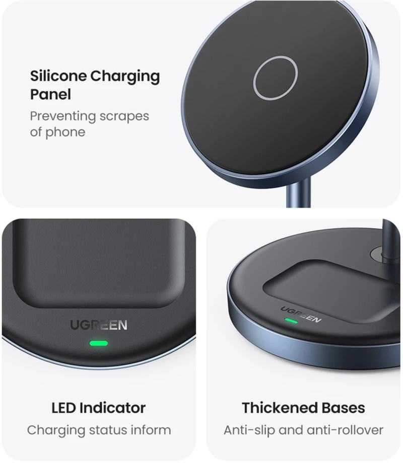 Ugreen CD317 MagSafe / Qi 2in1 charging station - black