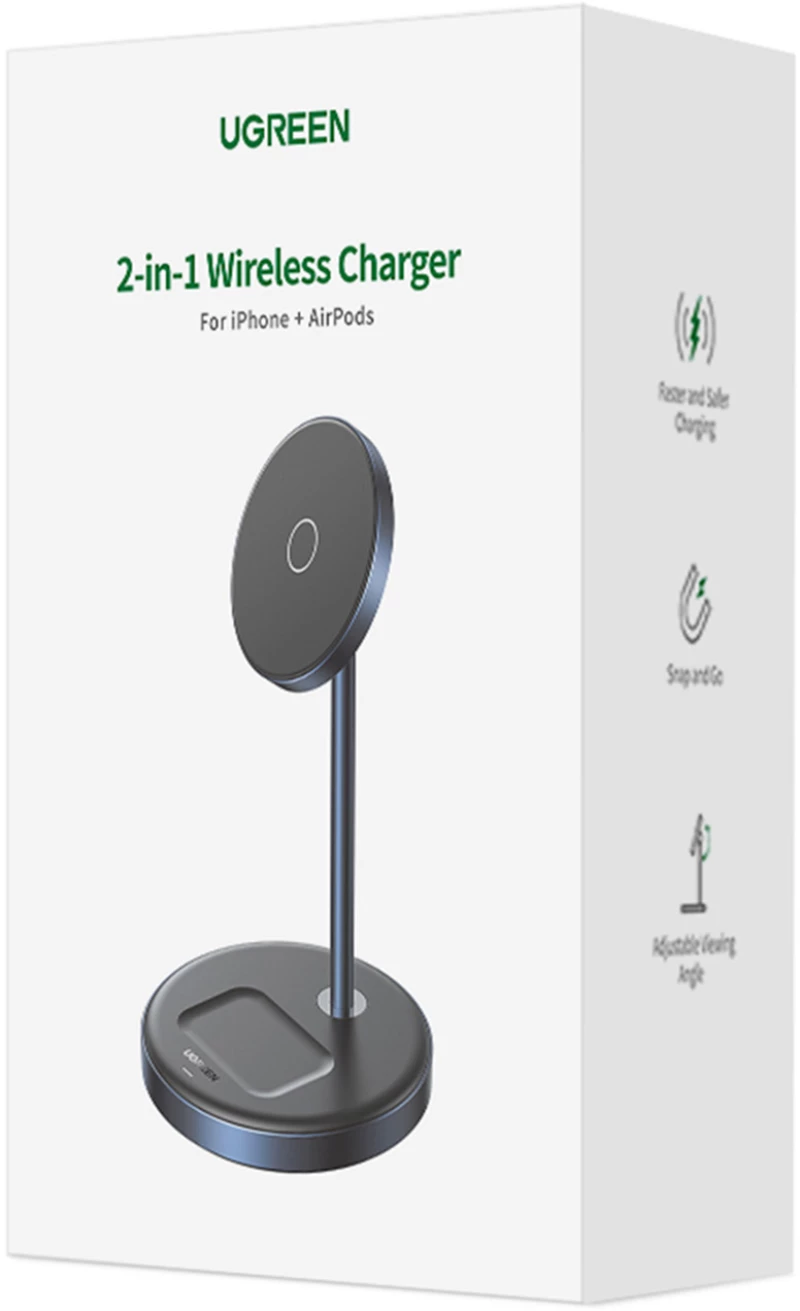 Ugreen CD317 MagSafe / Qi 2in1 charging station - black