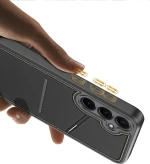 Dux Ducis Rafi II Case for Samsung Galaxy S25+ with Stand and Wallet - Black