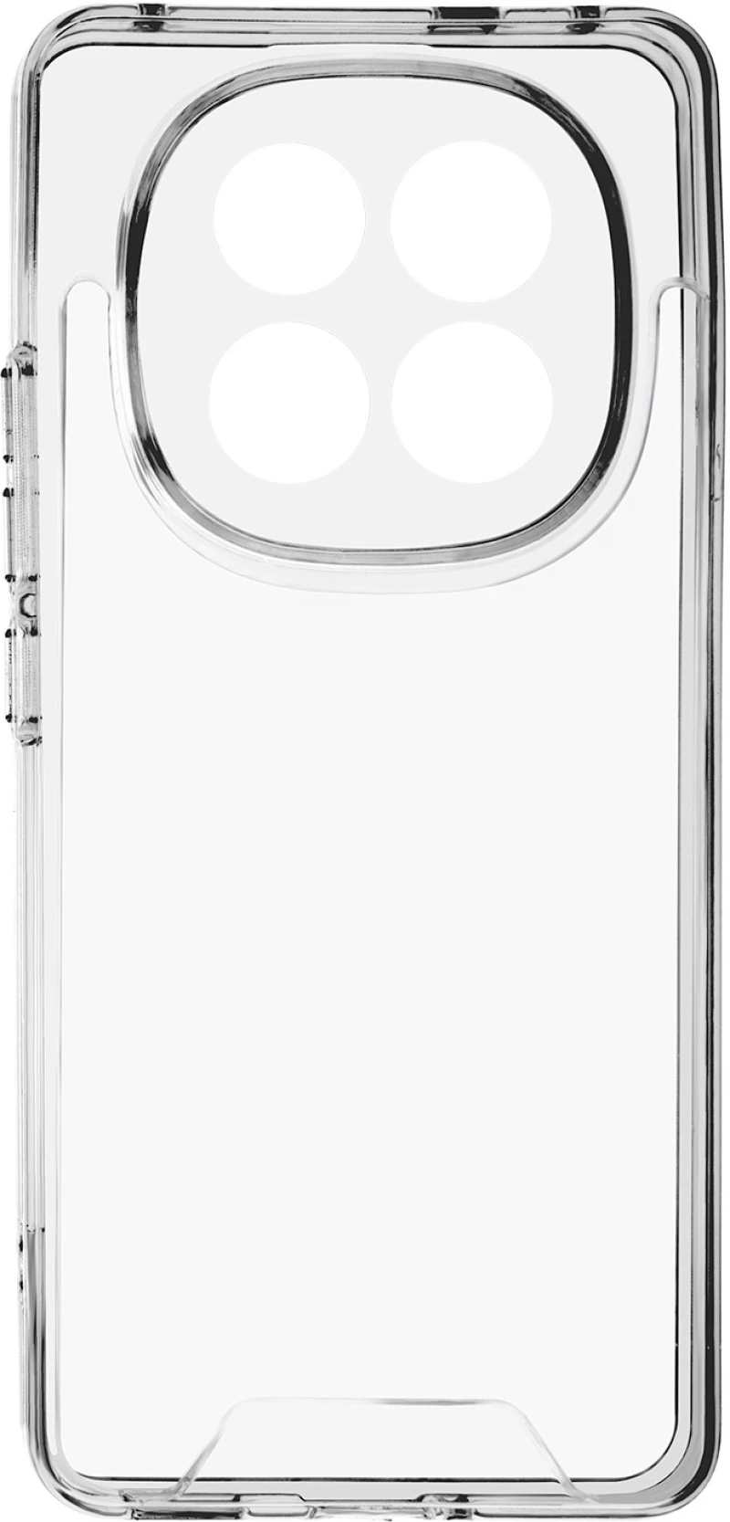 TechWave Clear 2mm case for Xiaomi Redmi Note 14 Pro+ 5G (camera protection / silver buttons)