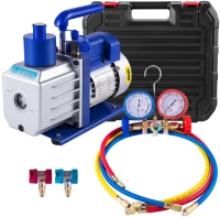 Αντλία κενού VEVOR 4.8CFM Ψύξη HVAC R22 R134A R410A A/C 4 σωλήνες μετρητής πίεσης