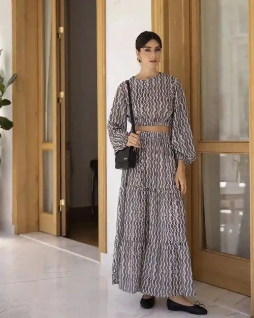 MIRA ΓΥΝΑΙΚΕΙΑ BOHO ΣΕΤ TOΠΑΚΙ & ΦΟΥΣΤΑ (ΜΑΥΡΟ-ΛΕΥΚΟ) 20% pes, 80% βαμβάκι
