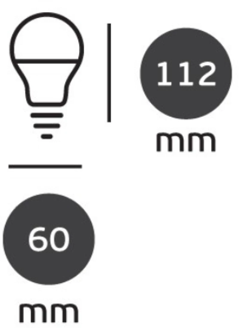Λάμπα Led A60 E27 11W Θερμό Λευκό VK 03045-017742 E27