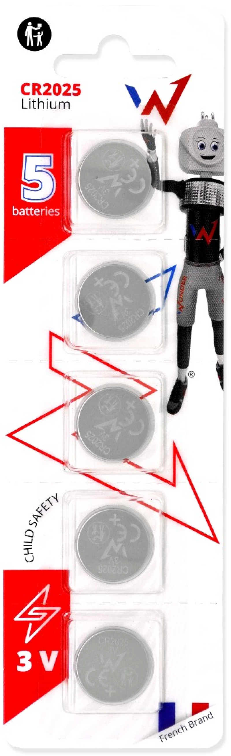 Buttoncell Lithium Wonder CR2025 3V Τεμ. 5
