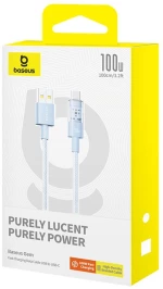 Baseus Gem USB A to USB C fast charging cable 1 m 100 W Blue
