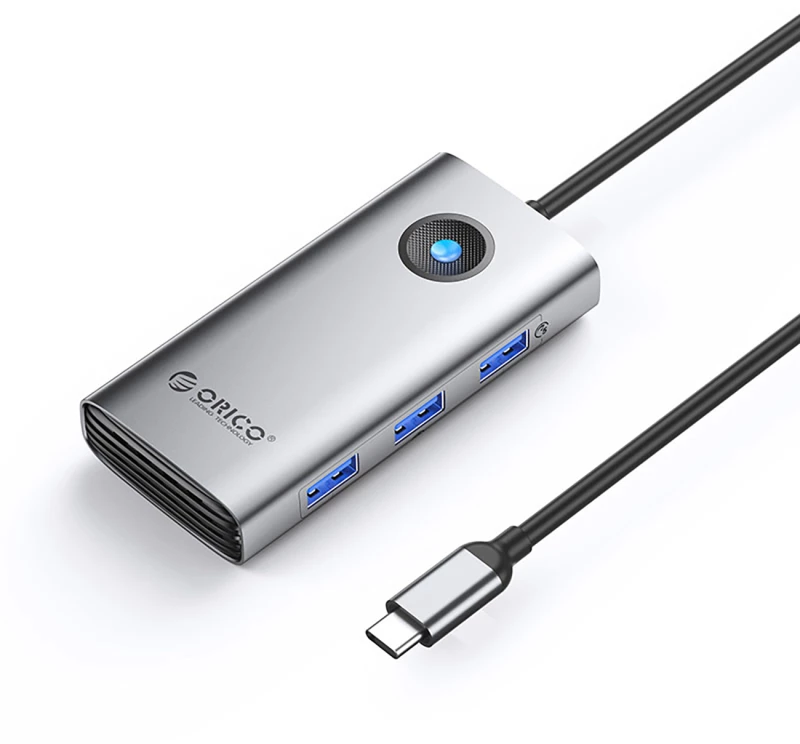 Orico PW11-6P USB-C Hub Docking Station 3x USB-A 3.0 + 1x USB-C 2.0 + 1x HDMI - Gray