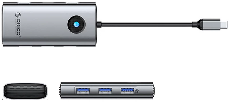 Orico PW11-6P USB-C Hub Docking Station 3x USB-A 3.0 + 1x USB-C 2.0 + 1x HDMI - Gray