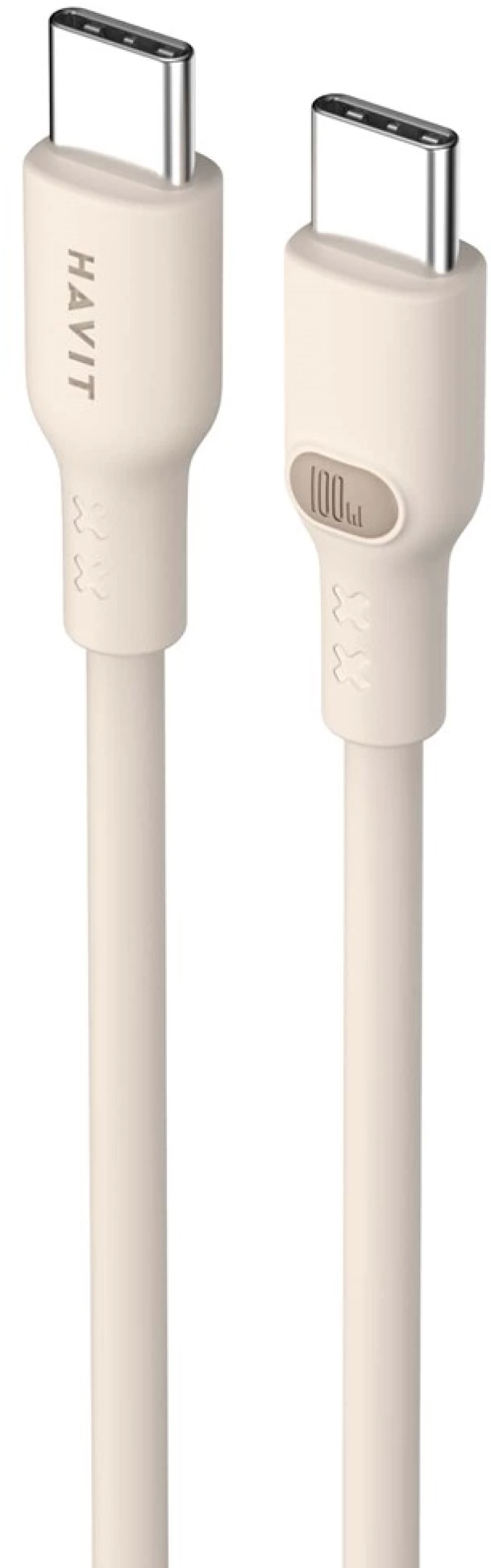 Havit CB6284 - USB Type C to USB Type C cable, 2.0 m (beige)