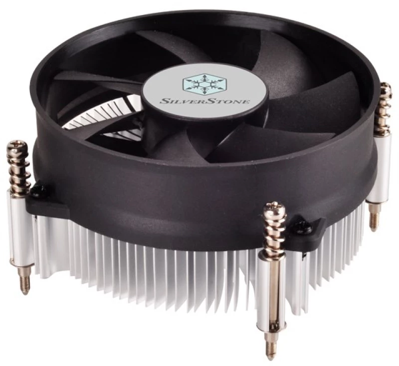 Silverstone NT09-115X Processor Cooler 9.2 cm Aluminium, Black