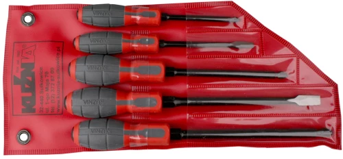 Set of 5 screwdrivers 2 flat and 3 cross-head