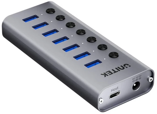 USB-A 3.0 5 Gbps hub with 7-in-1 switch Unitek H1314A01-EU