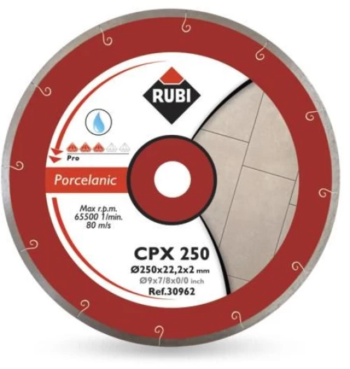 RUBI CPX DIAMOND BLADE 200 x 25,4mm PRO FOR PORCELAIN STONEWARE