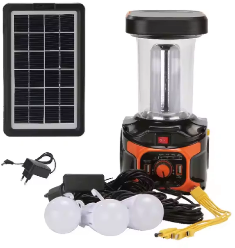 AT-9016 Ηλιακό σύστημα φωτισμού Camping 3Λάμπες Mp3