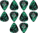 Daddario Classic Celluloid, Green Pearl - Medium, 10-pack