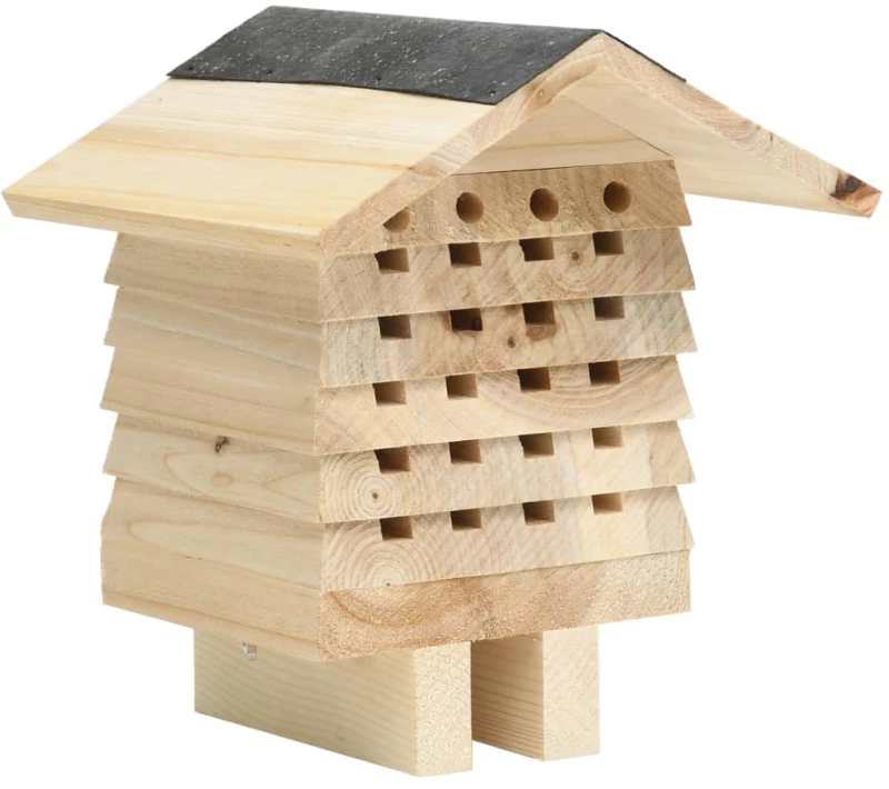 vidaXL Ξενοδοχείο Μελισσών 22 x 20 x 20 εκ. από Μασίφ Ξύλο Ελάτης