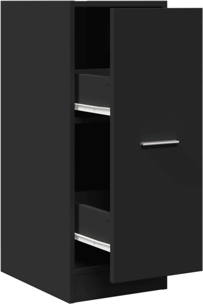 vidaXL Συρταριέρα Γενικής Χρήσης Μαύρο 30x41x77,5 εκ. Επεξ. Ξύλο