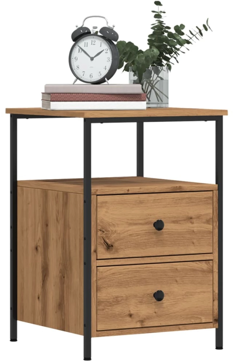 vidaXL Κομοδίνα 2 τεμ Artisan Oak 34x35,5x50 cm Κατασκευασμένο ξύλο