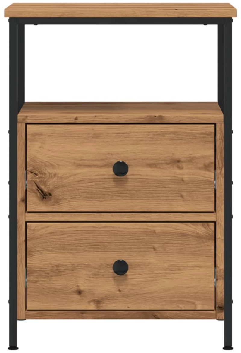 vidaXL Κομοδίνα 2 τεμ Artisan Oak 34x35,5x50 cm Κατασκευασμένο ξύλο