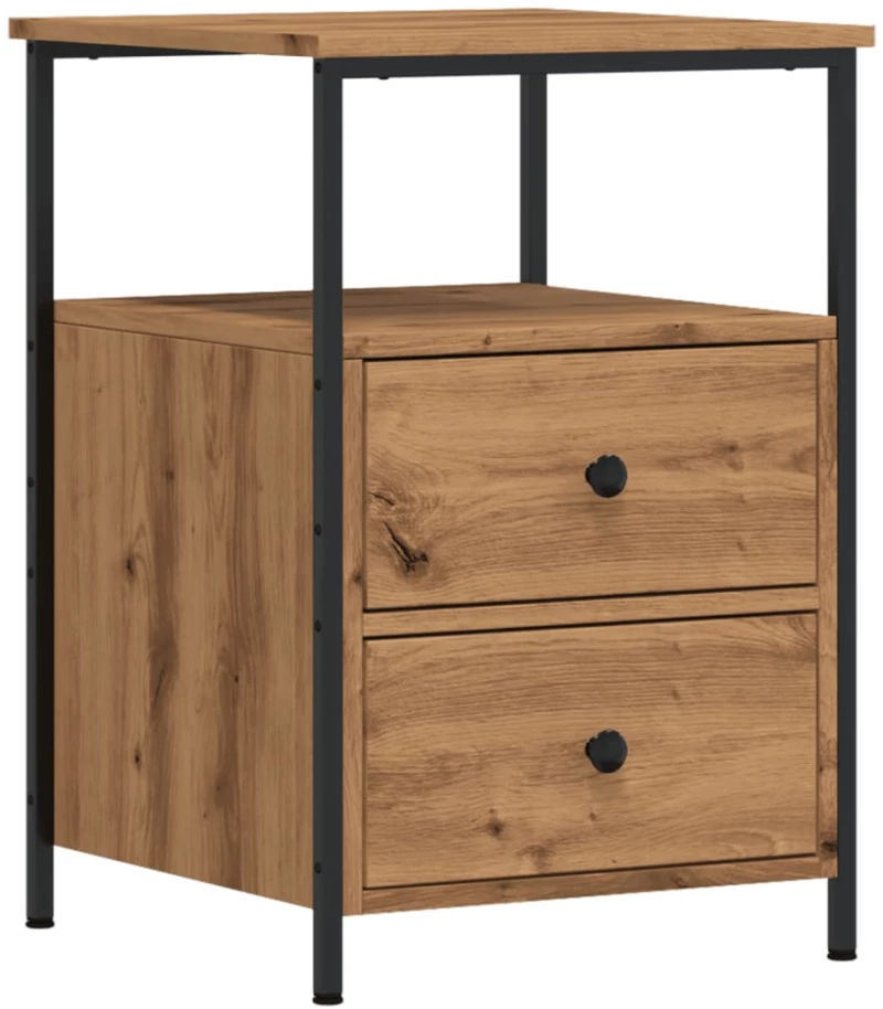 vidaXL Κομοδίνα 2 τεμ Artisan Oak 34x35,5x50 cm Κατασκευασμένο ξύλο