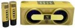 Ασύρματο ηχείο Bluetooth με 2 μικρόφωνα Karaoke - YS-205 - 887226 - Gold
