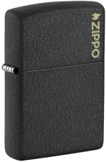 ZIPPO Αναπτήρας - 236ZL Black Crackle με Λογότυπο Zippo