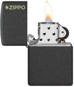 ZIPPO Αναπτήρας - 236ZL Black Crackle με Λογότυπο Zippo