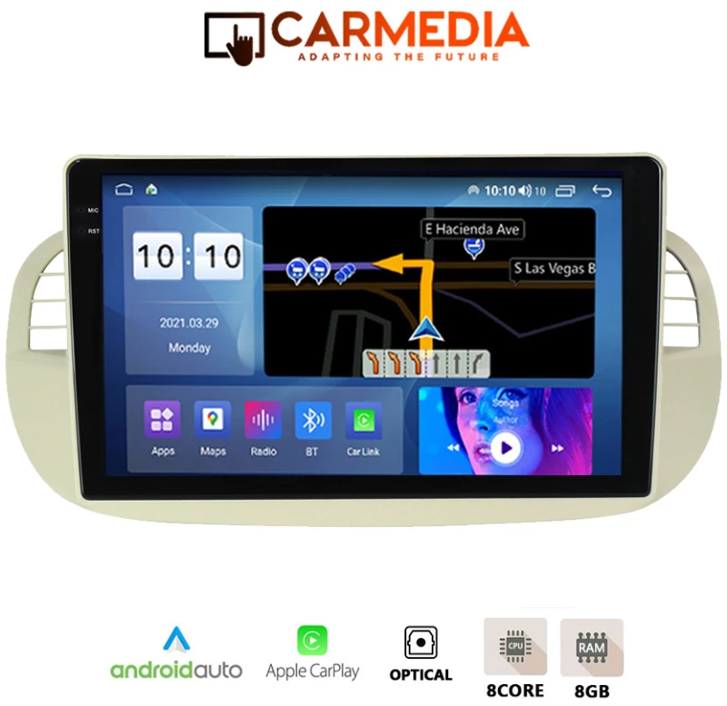 CARMEDIA CMDU4095-5 PRO PLUS TABLET 9.5'' OEM FIAT 500 2007-2015 BEIGE