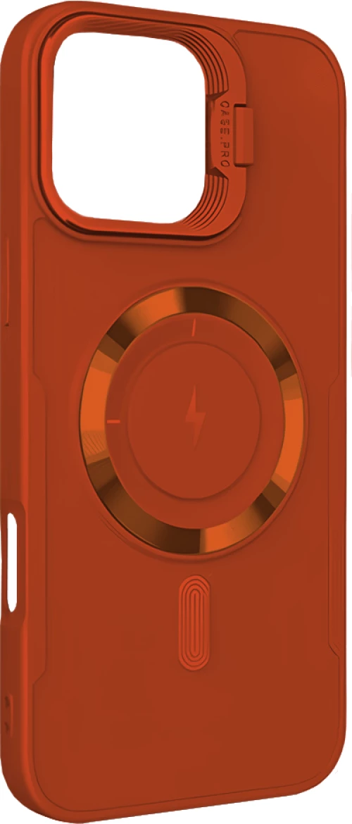 ObaStyle Creative Camera Stand Case για Apple iPhone 16 Pro Max - Πορτοκαλί