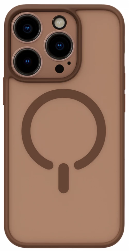 ObaStyle Semiclear Ματ Θήκη MagSafe για iPhone 15 Pro Max - Καφέ