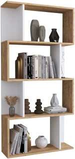 Βιβλιοθήκη ArteLibre CHIUMBO Δρυς/Λευκό Μοριοσανίδα 72x22x147cm