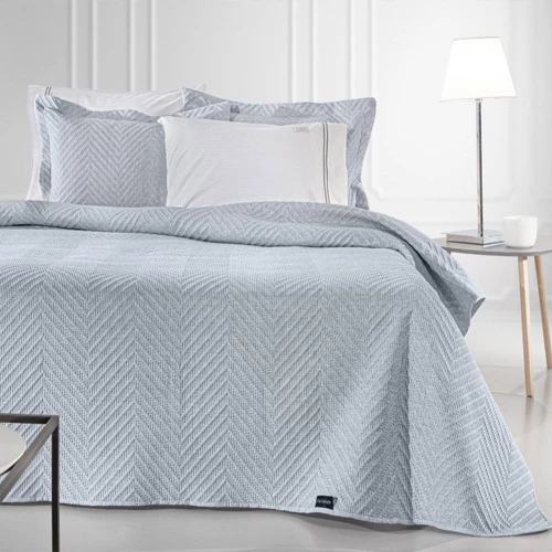 Κουβερλί Hamptons (Σετ 2τμχ) Blue Guy Laroche Υπέρδιπλo 220x240cm Microfiber