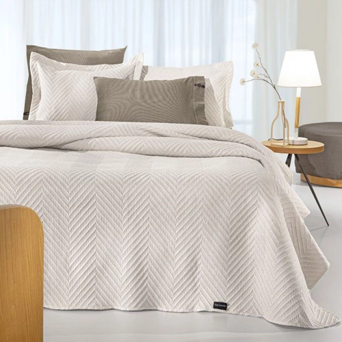 Κουβερλί Hamptons (Σετ 2τμχ) Natural Guy Laroche Ημίδιπλο 180x240cm Microfiber