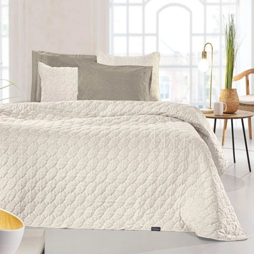 Κουβερλί Kiara (Σετ 2τμχ) Natural Guy Laroche Ημίδιπλο 180x240cm Microfiber