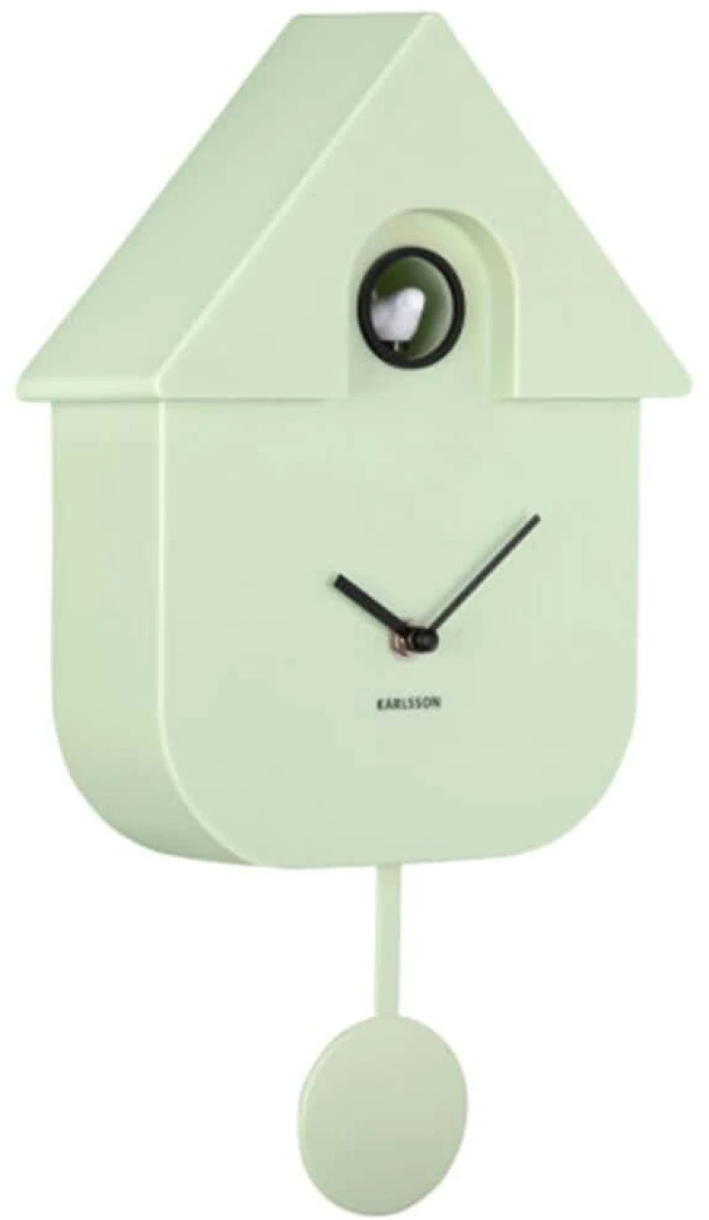 Ρολόι Τοίχου KA5768LG Modern Cuckoo Soft Green Karlsson Πλαστικό